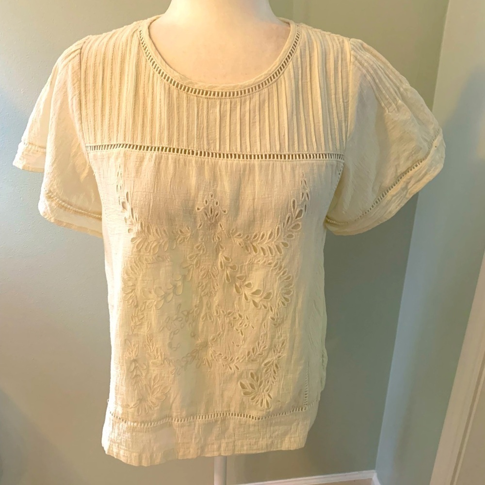 Moon River linen/cotton top, size M